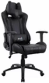 Кресло для геймера Aerocool AC120 AIR-B, черное, с перфорацией, до 150 кг, размер 70х55х124/132 см