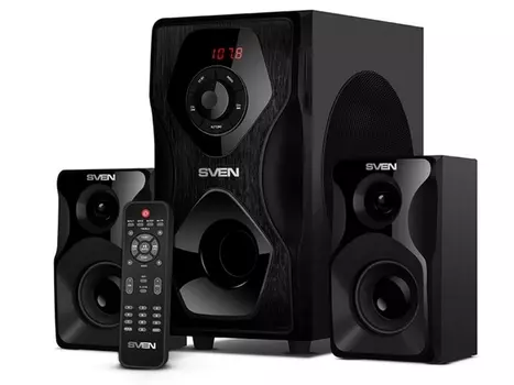 Колонки Sven MS-2055 2.1 черный 55Вт BT