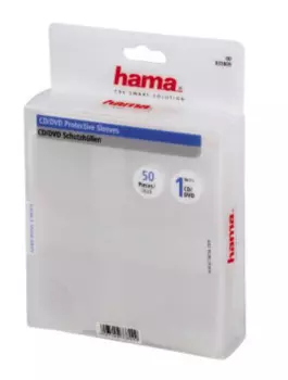 Конверт Hama на 1CD/DVD H-33809 прозрачный (упак.:50шт)