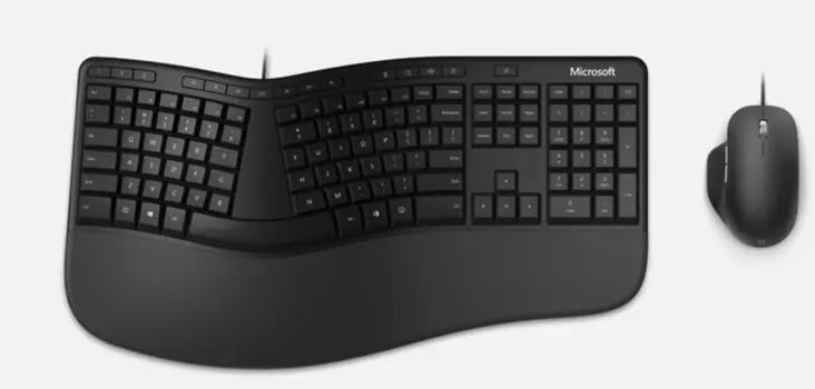 Клавиатура+мышь Microsoft Corporation Ergonomic Keyboard Kili &amp; Mouse LionRock RJU-00011, цвет черный
