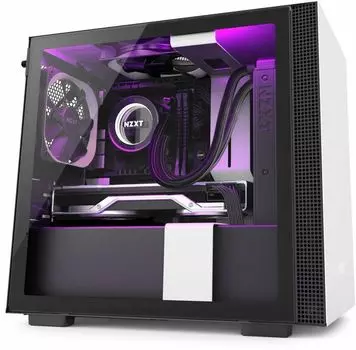 Корпус NZXT CA-H210I-W1 H210i Mini ITX White/Black Chassis with Smart Device 2, 2x120mm Aer F Case Fans, 1xLED Strip