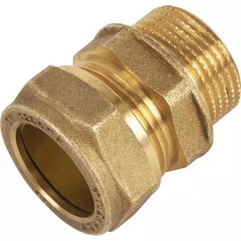 Соединитель обжимной Tiemme наружная резьба 22x3/4" мм медь 1100002