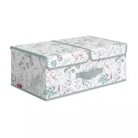 Короб стеллажный с крышкой 2-х секционный с ручками Botanic