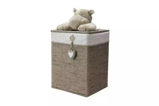 Корзина для белья с крышкой Бегемотик с сердечком