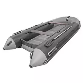 Надувная лодка ПВХ, HYDRA NOVA 380 НДНД, серый-св.серый, PRO, (PC) NOVPROW380GLG-PC