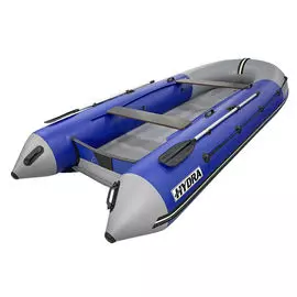 Надувная лодка ПВХ, HYDRA NOVA-Plus 380 НДНД, синий-св.серый, LUX, (PC) NOVLUXB380BLLG-P-PC