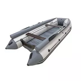Надувная лодка ПВХ, ORCA 400F НДНД, фальшборт, светло-серый/темно-серый ORCA400LGDG-F