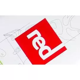 Наклейка резиновая квадратная с логотипом RED PADDLE 19,5x19,5см tv-776