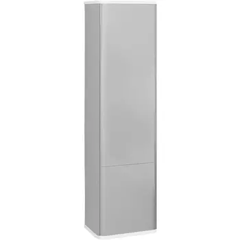 Шкаф-пенал Jorno Pastel 125 см, Pas.04.125/P/GR, белый жемчуг