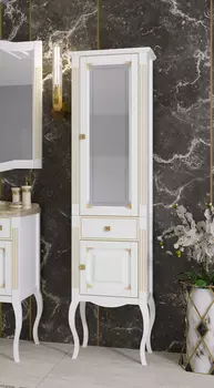 Шкаф-пенал Opadiris Лаура 45 R белый с патиной