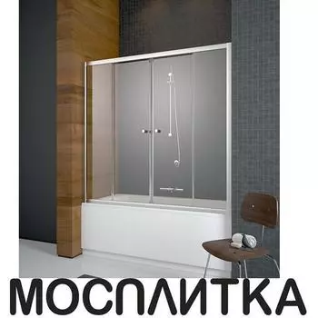 Шторка для ванны Radaway Vesta DWD 180 см 203180-06 стекло рифленое, профиль хром