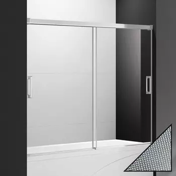 Шторка на ванну Cezares TANDEM-SOFT-VF-2-150/145-P-Cr, профиль хром стекло матовое 150см