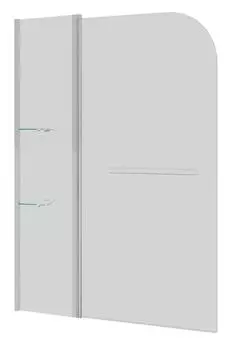 Шторка на ванну Grossman GR-101/1 110x150 см профиль хром стекло прозрачное