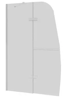 Шторка на ванну Grossman GR-102/2 110x150 см профиль хром стекло прозрачное
