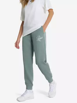 Брюки женские PUMA Ess Script Comfort, Зеленый