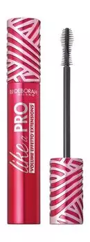 Тушь для объема и удлинения ресниц Deborah Milano Like a Pro Mascara