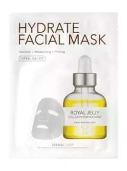 Тканевая маска для лица с пчелиным маточным молочком Dermal Royal Jelly Hydrate Facial Mask
