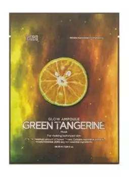 Тканевая маска для лица с витамином C Tenzero Glow Ampoule Green Tangerine Mask