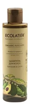 Укрепляющий шампунь для волос с маслом авокадо Ecolatier Organic Avocado Питание & Сила Шампунь