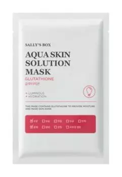 Тканевая маска для улучшения цвета лица с глутатионом Sally's Box Aqua Skin Solution Mask Glutathione