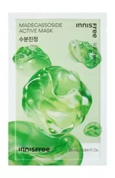 Успокаивающая тканевая маска для лица с мадекассосидом Innisfree Soothing Madecassoside Active Mask