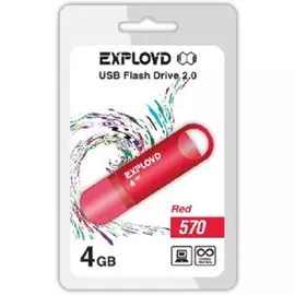 Накопитель USB 2.0 4GB Exployd 570 красный