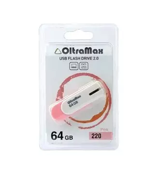 Накопитель USB 2.0 64GB OltraMax OM-64GB-220-Pink 220 розовый