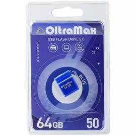 Накопитель USB 2.0 64GB OltraMax OM-64GB-50-Blue 50, синий