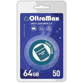 Накопитель USB 2.0 64GB OltraMax OM-64GB-50-Dark Cyan 50, тёмно голубой