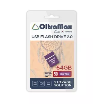 Накопитель USB 2.0 64GB OltraMax OM-64GB-50-Dark Violet 50 фиолетовый