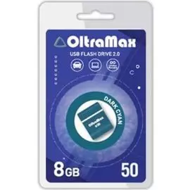 Накопитель USB 2.0 8GB OltraMax OM-8GB-50-Dark Cyan 50, тёмно голубой