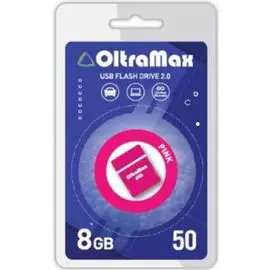 Накопитель USB 2.0 8GB OltraMax OM-8GB-50-Pink 50, розовый