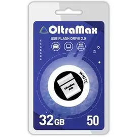 Накопитель USB 2.0 32GB OltraMax OM032GB-mini-50-W 50, белый