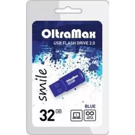 Накопитель USB 2.0 32GB OltraMax OM 032GB Smile Bl Smile, синий