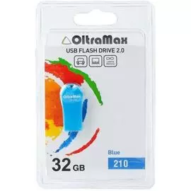 Накопитель USB 2.0 32GB OltraMax OM-32GB-210-Blue 210, синий