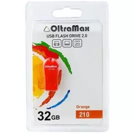 Накопитель USB 2.0 32GB OltraMax OM-32GB-210-Orange 210, оранжевый