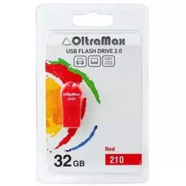 Накопитель USB 2.0 32GB OltraMax OM-32GB-210-Red 210, красный