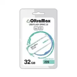 Накопитель USB 2.0 32GB OltraMax OM-32GB-220-Light Gr 220, светло зелёный
