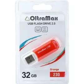 Накопитель USB 2.0 32GB OltraMax OM-32GB-230-Orange 230, оранжевый