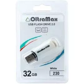 Накопитель USB 2.0 32GB OltraMax OM-32GB-230-White 230, белый