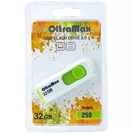 Накопитель USB 2.0 32GB OltraMax OM-32GB-250-Green 250, зелёный