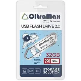 Накопитель USB 2.0 32GB OltraMax OM-32GB-290-White 290, белый