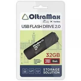 Накопитель USB 2.0 32GB OltraMax OM-32GB-310-Black 310, чёрный