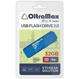 Накопитель USB 2.0 32GB OltraMax OM-32GB-310-Blue 310, синий