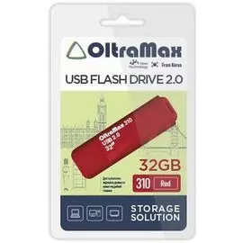 Накопитель USB 2.0 32GB OltraMax OM-32GB-310-Red 310, красный