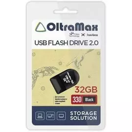 Накопитель USB 2.0 32GB OltraMax OM-32GB-330-Black 330, чёрный