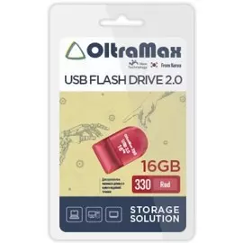 Накопитель USB 2.0 32GB OltraMax OM-32GB-330-Red 330, красный