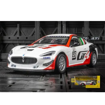 Модель спортивного гоночного автомобиля GT4 Le Mans в масштабе 1/32 со звуком и светом, литой игрушечный автомобиль из металлического сплава для взрослых и детей, коллекция подарков 1/32-Size:15.5*5.8*4.2cm