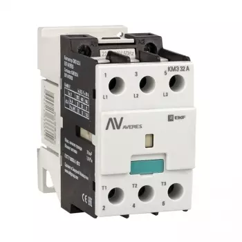 Контактор 32A 400В, AC, EKF AVERES КМЭ (ctr-s-32-00-400-av)