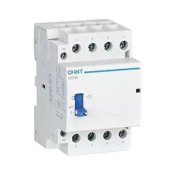 Контактор модульный четырехполюсный (4P) 25А 230 В, AC, IP20, CHINT NCH8-25M/40 (257478)